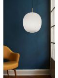 Pendelleuchten opal online Mawa Glaskugelleuchte Designleuchten-Shop im weiß Wunschlicht kaufen LED 30cm