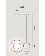 Foscarini Gregg Midi Ersatzglas / Foscarini Gregg Midi Replacement Glass