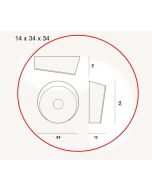 Foscarini Lumiere XXL Soffitto Parete Ersatzglas / Foscarini Lumiere XXL Soffitto Parete Replacement Glass