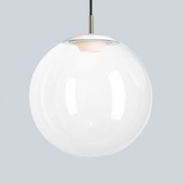 Mawa opal im Glaskugelleuchte 30cm online Wunschlicht kaufen Designleuchten-Shop Pendelleuchten LED weiß
