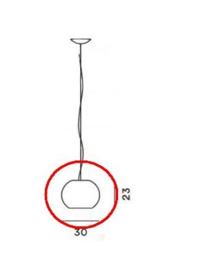 Foscarini Buds Sospensione 3 Ersatzglas  / Foscarini Buds Sospensione 3 spare glass 