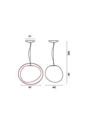 Foscarini Gregg Grande LED Ersatzglas / Foscarini Gregg Grande LED Replacement Glass