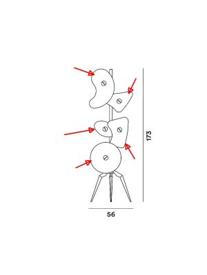 Foscarini Orbital Ersatz- Glas Set in weiß / Foscarini Orbital Replacement Glass Set in white