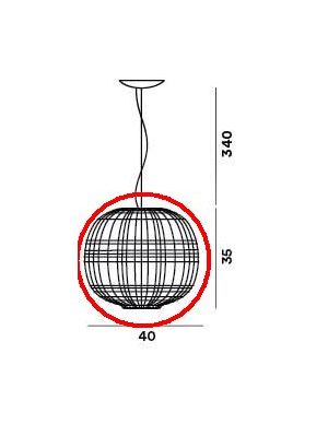 Foscarini Tartan Ersatzglas / Foscarini Tartan Replacement Glass