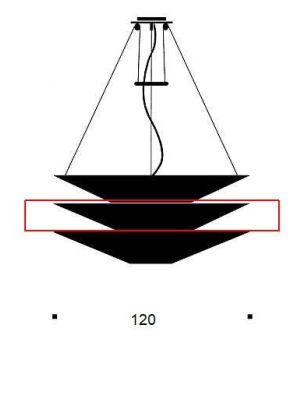 Ingo Maurer Floatation 1 mittlerer Ersatzschirm / Ingo Maurer Floatation 1 middle replacement shade