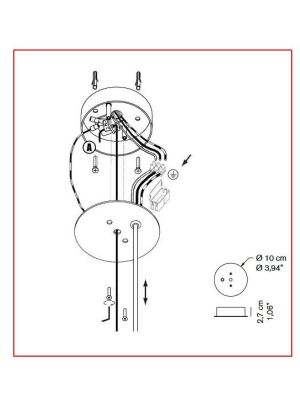 Oluce Deckenbaldachin für The Globe 828 / Oluce Ceiling canopy for the globe 828